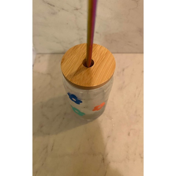 16 Oz Cold Color Changing Groovy Flower Glass Beer Can Cup - Picture 12 of 12